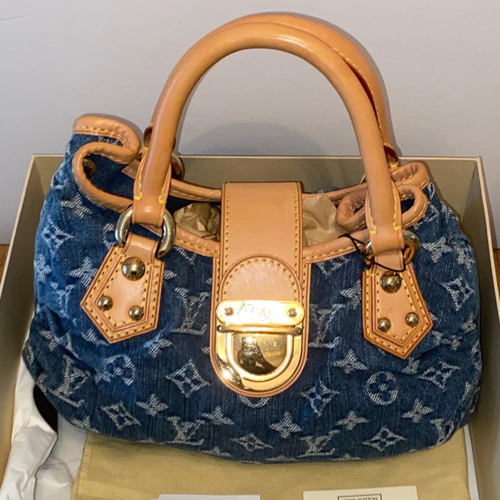 ****SOLD**** Louis Vuitton Denim Pleaty Handbag